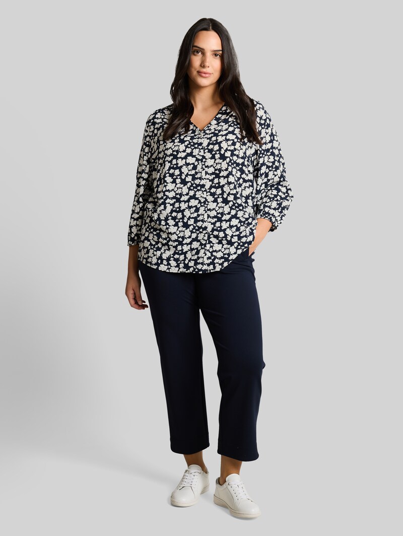 Tom Tailor Plus Size - Bluse aus Viskose - Blue Ginkgo Minimal