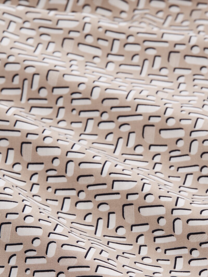 Tom Tailor Bluse mit Muster - Soft Taupe Geometric Minimal