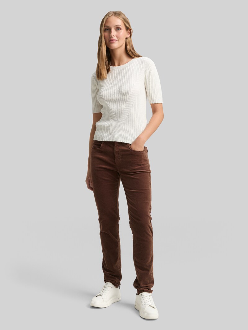 Tom Tailor TTNELA EXTRA SKINNY Samthose - Soft Chocolate Brown