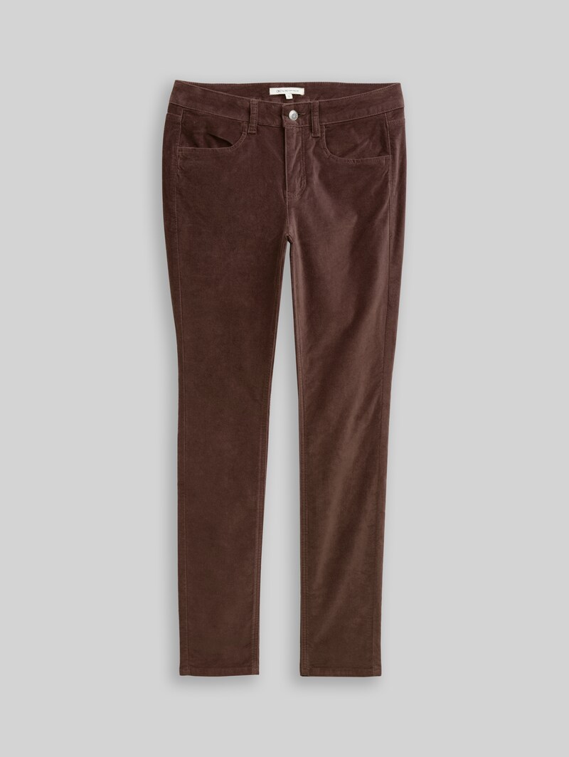 Tom Tailor TTNELA EXTRA SKINNY Samthose - Soft Chocolate Brown