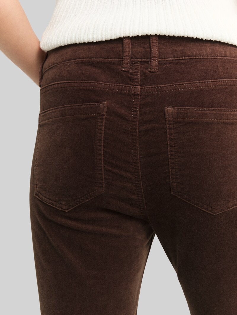 Tom Tailor TTNELA EXTRA SKINNY Samthose - Soft Chocolate Brown