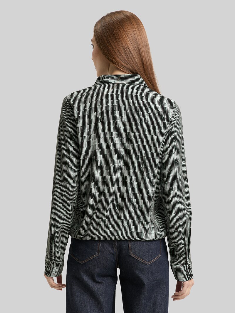 Tom Tailor Bluse mit Muster - Irregular Moss Graphic Design