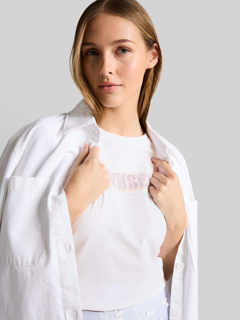 Tom Tailor T-Shirt mit Print - White
