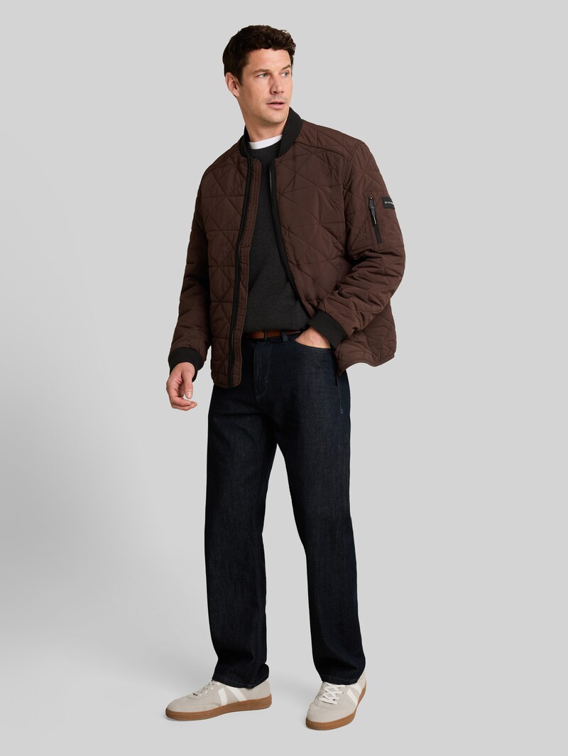 Tom Tailor Bomberjacke aus wasserabweisendem Material - Java Dark Brown