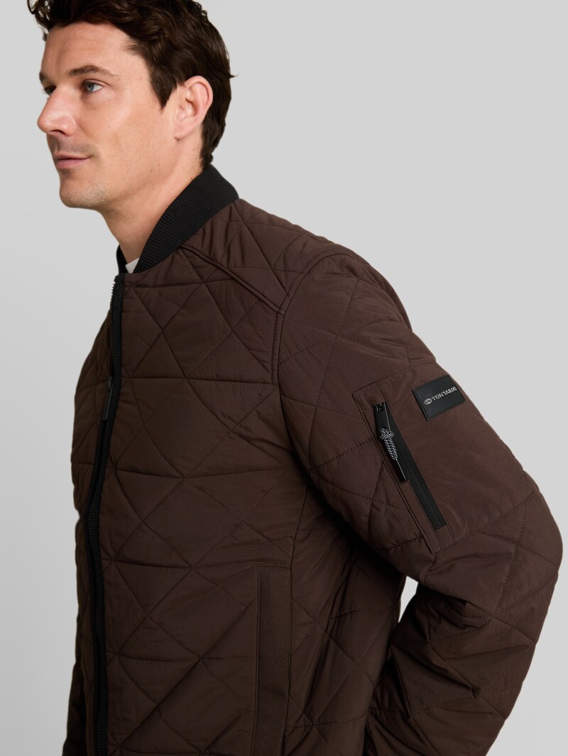 Tom Tailor Bomberjacke aus wasserabweisendem Material - Java Dark Brown
