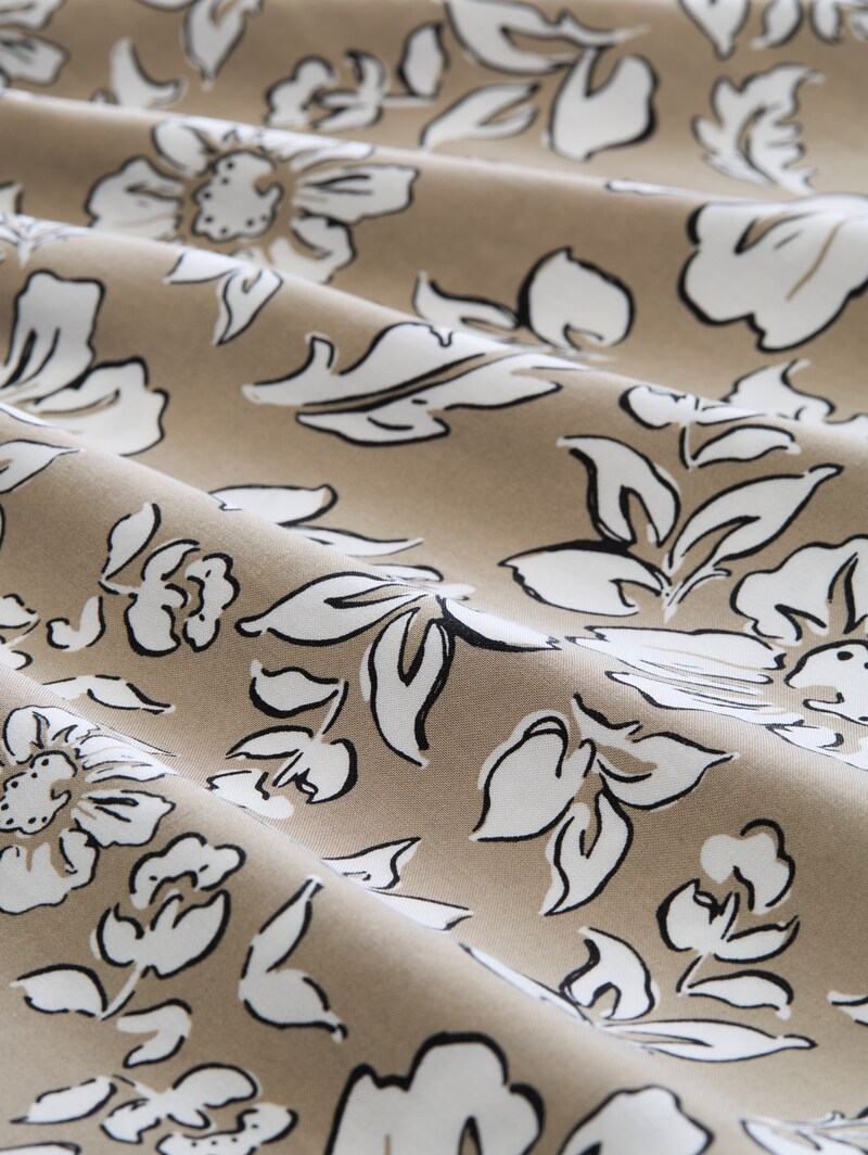 Tom Tailor Maxi-Kleid aus Viskose - Olive Big Flower Design