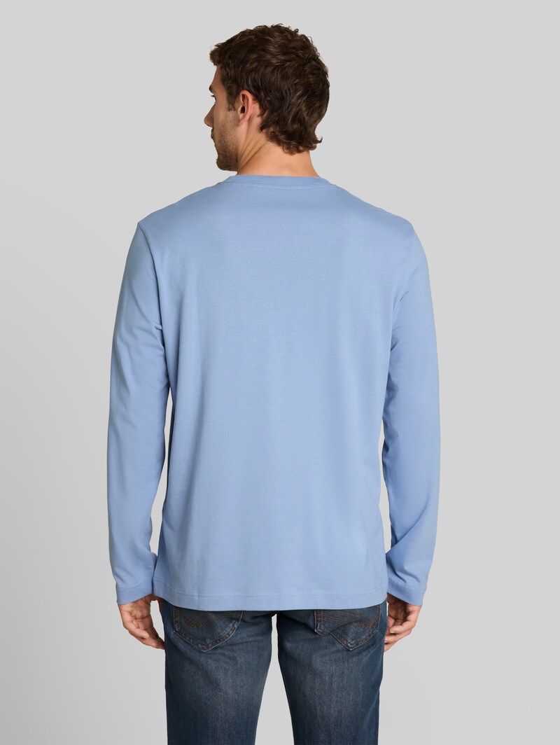 Tom Tailor Langarmshirt mit Logo-Print - Pale Blue