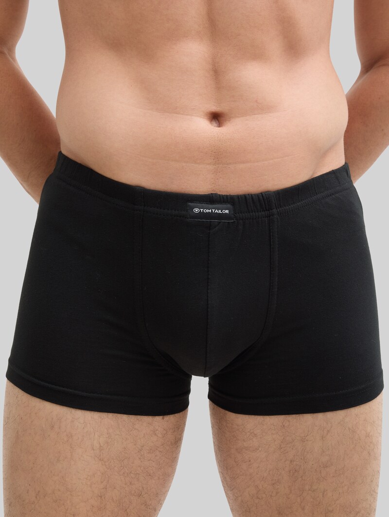 Tom Tailor Kurze Boxershorts im 3er-Pack - Black Uni