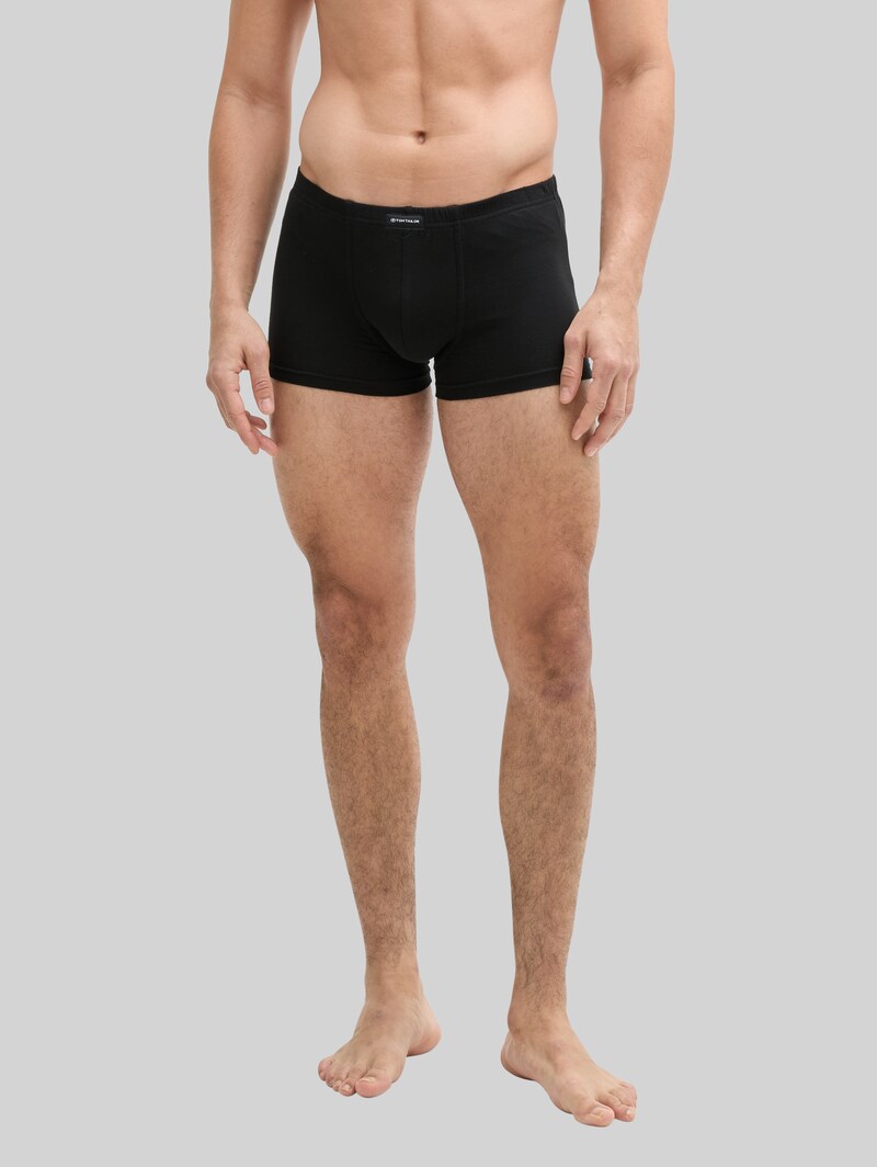 Tom Tailor Kurze Boxershorts im 3er-Pack - Black Uni
