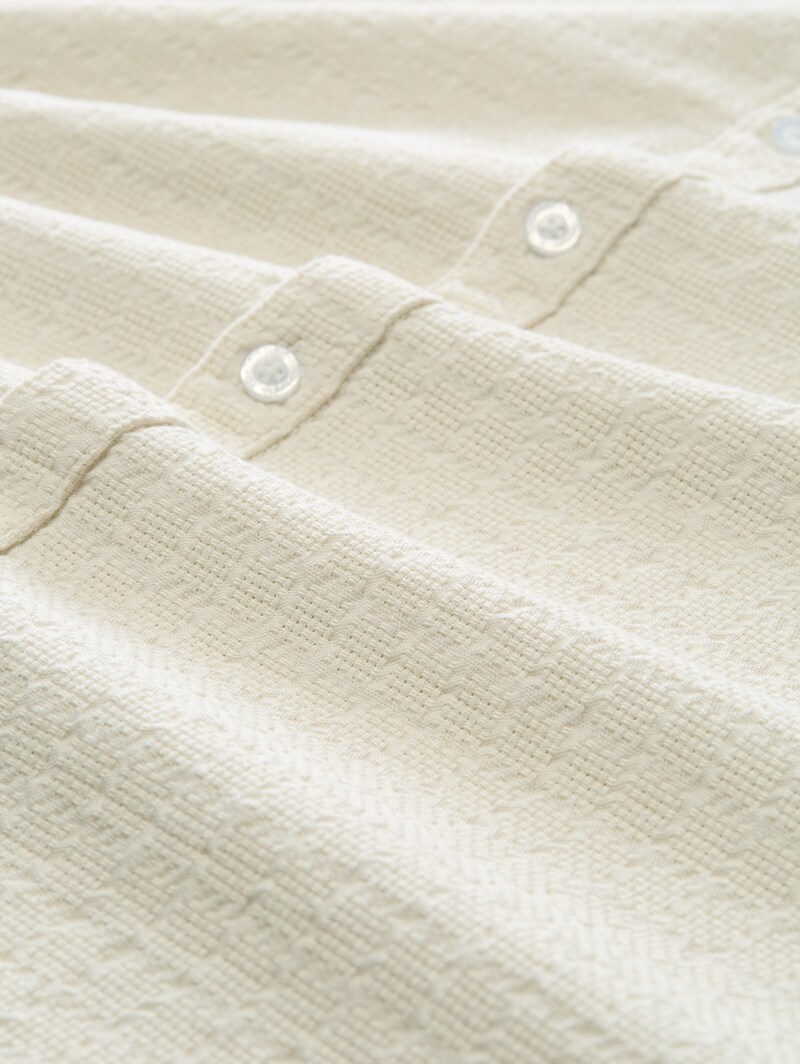 Tom Tailor Plus Size - Kurzarmhemd aus Baumwolle - Gardenia White