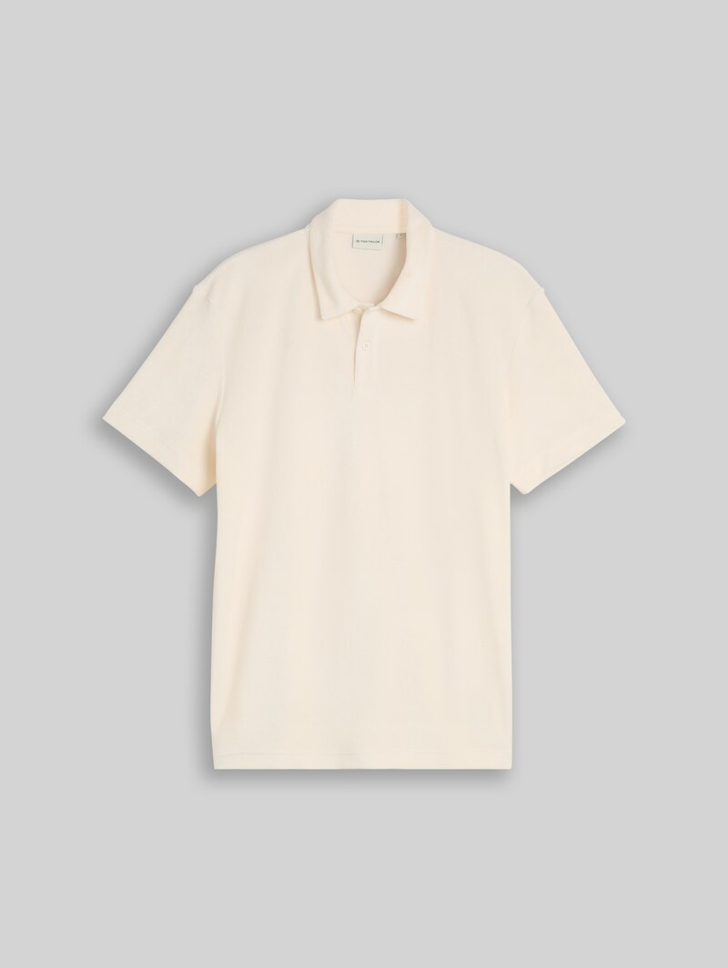 Tom Tailor Poloshirt aus Frottee - Gardenia White