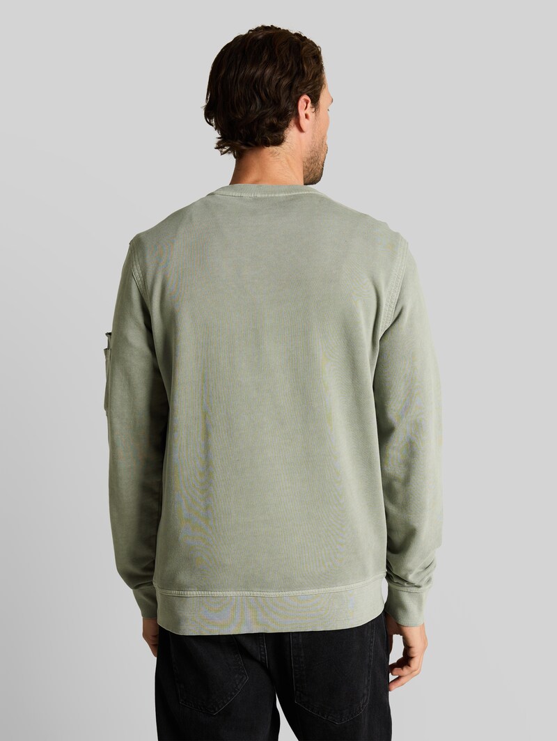 Tom Tailor Sweatshirt mit Ärmeltasche - Greyish Shadow Olive