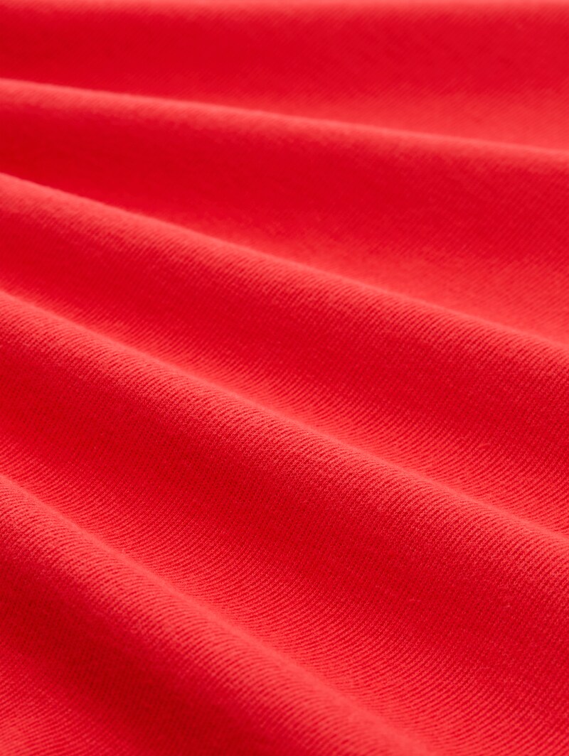 Tom Tailor Fitted Sweatshirt mit Raffungen - Brilliant Red