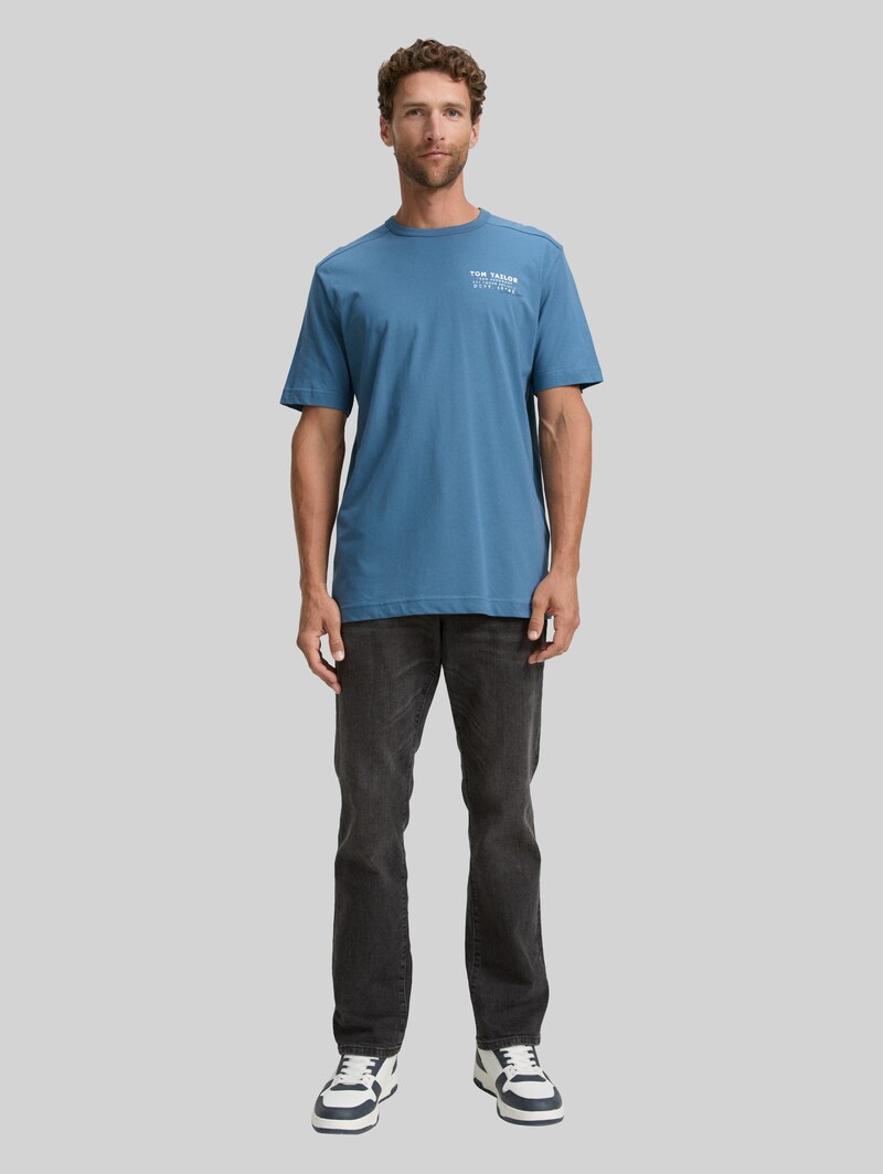 Tom Tailor T-Shirt mit Print - Real Teal Blue