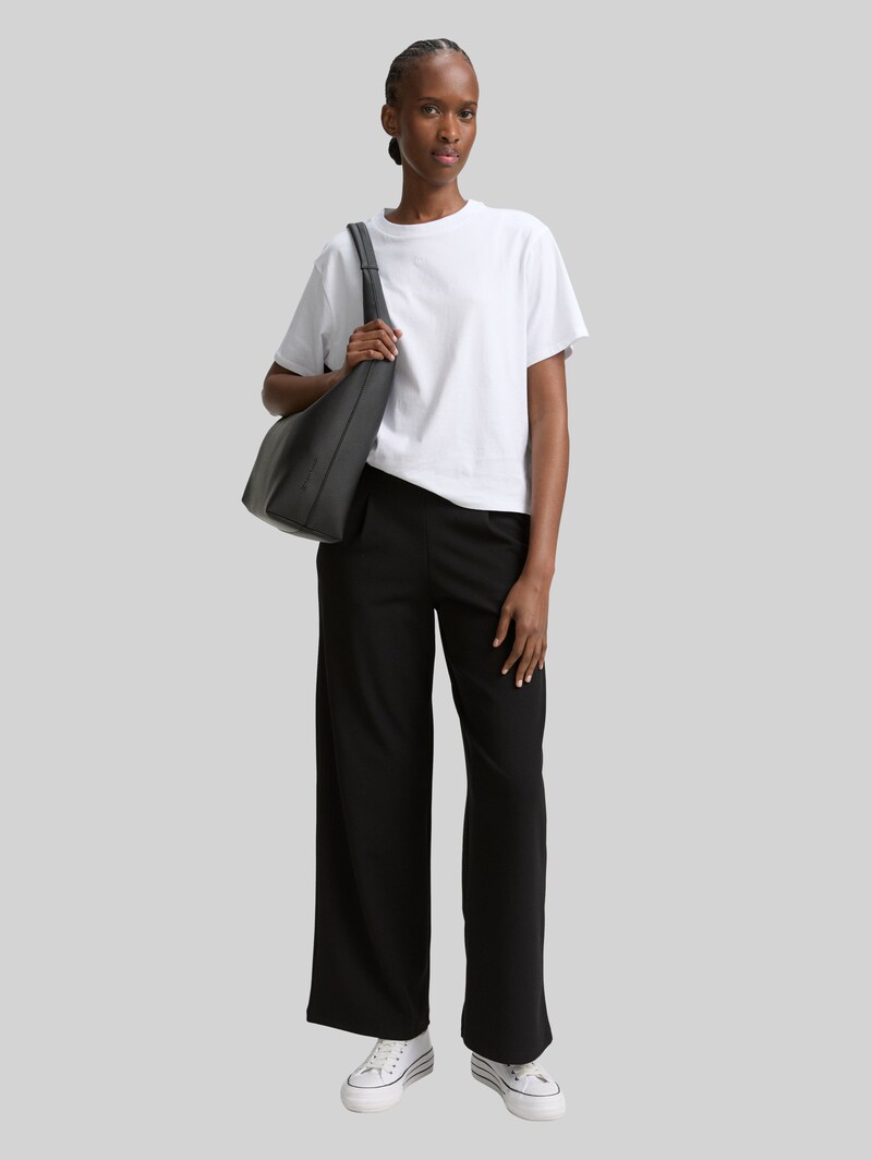 Tom Tailor Wide Leg Hose - Deep Black