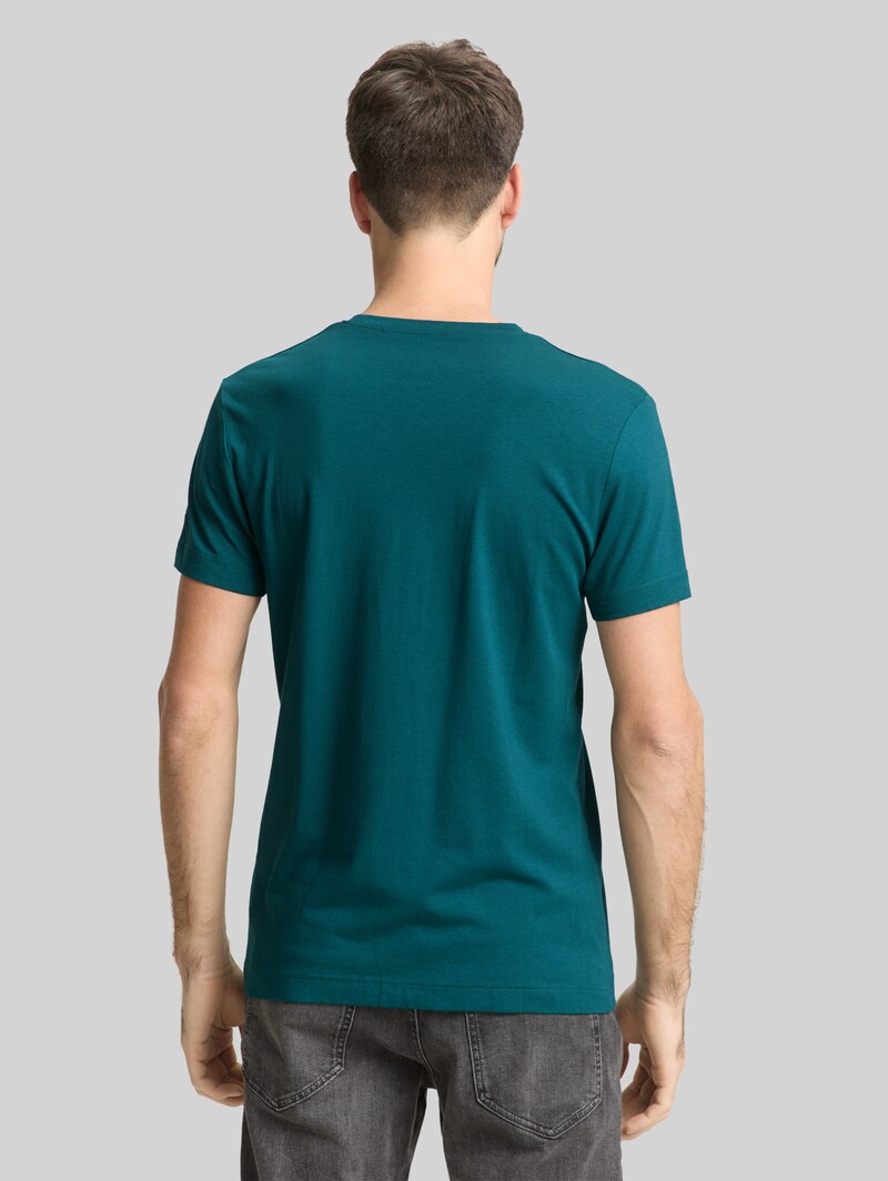 Tom Tailor Basic Fitted T-Shirt - Deep Meadow Green