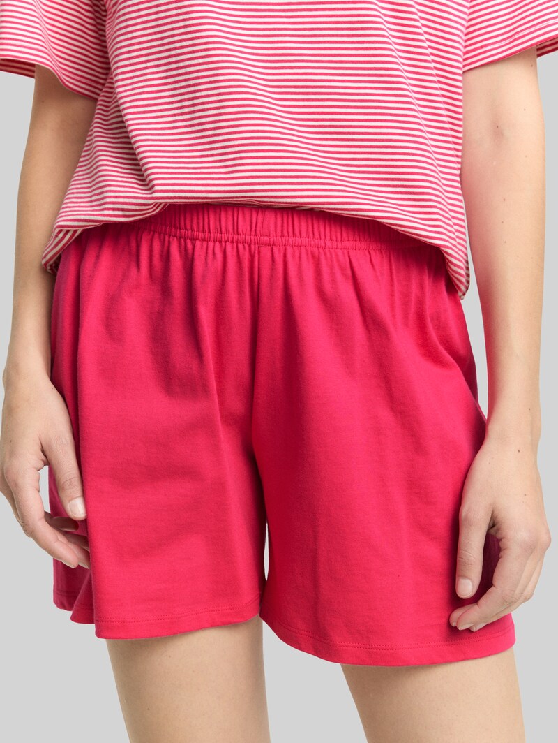 Tom Tailor Pyjama-Set mit Streifenmuster - Red-medium-horizontal Stripe
