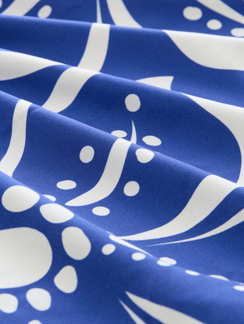 Tom Tailor Plus Size - T-Shirt im Material-Mix - Shiny Royal Blue