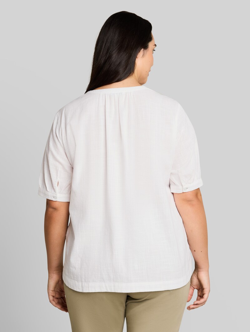 Tom Tailor Plus Size - Bluse aus Baumwolle - White