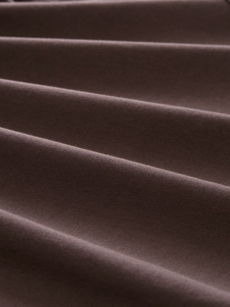 Tom Tailor Basic T-Shirt mit Rundhalsausschnitt - Java Dark Brown