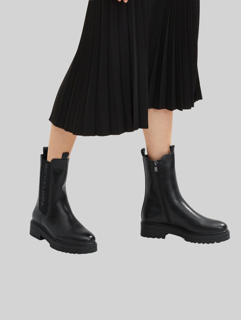 Tom Tailor Gefütterte Chelsea Boots - Black