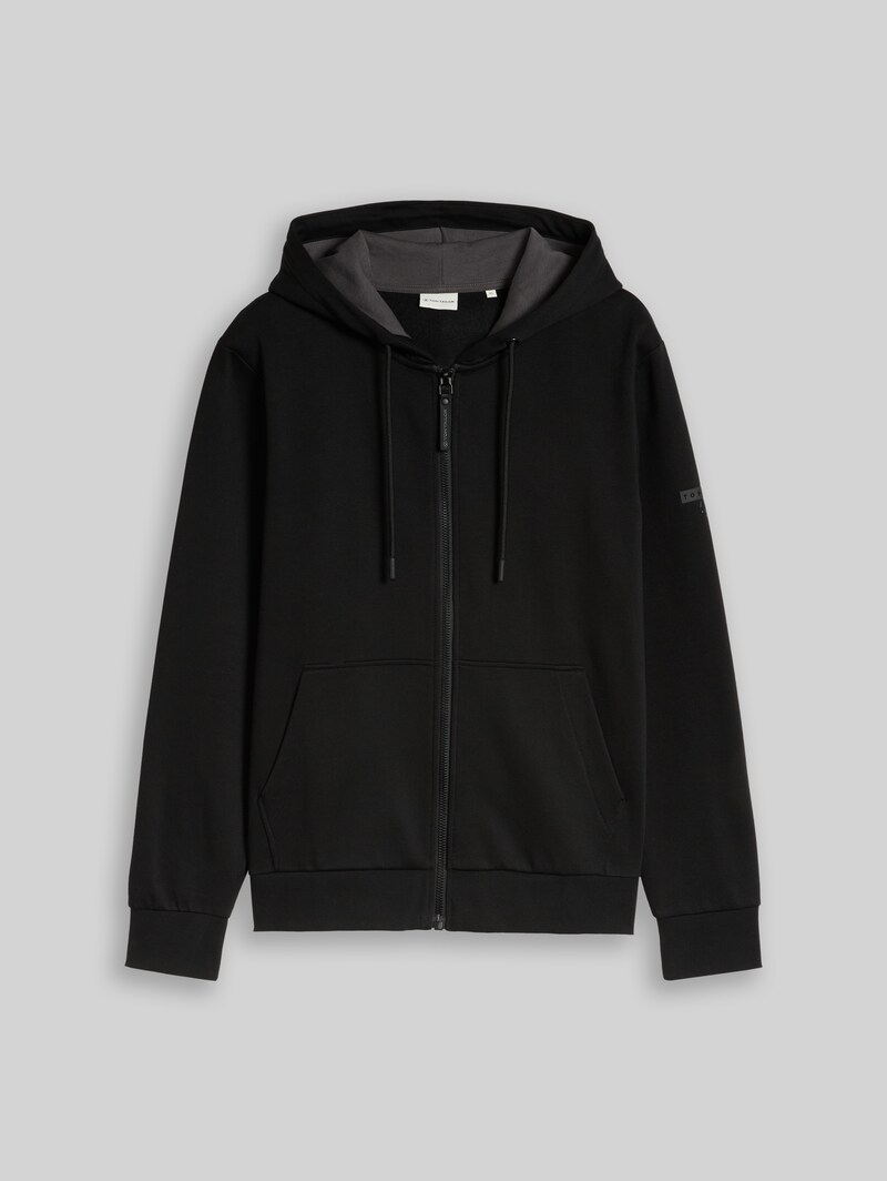 Tom Tailor Basic Hoodie Sweatjacke - Black