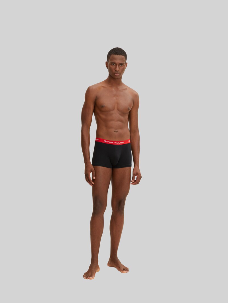 Tom Tailor Kurze Boxershorts im 3er-Pack - Black-dark-solid