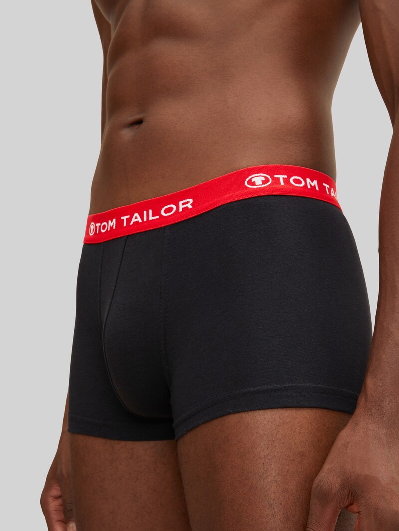 Tom Tailor Kurze Boxershorts im 3er-Pack - Black-dark-solid