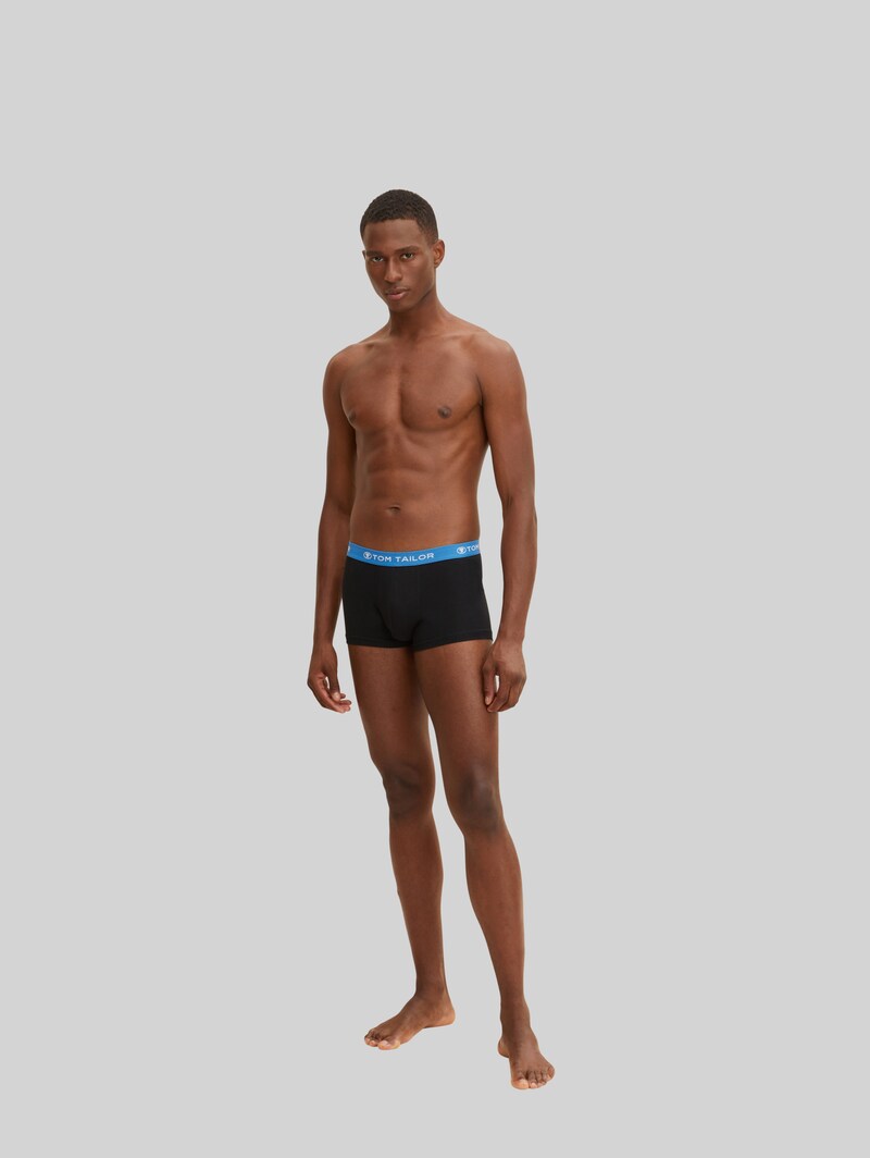 Tom Tailor Kurze Boxershorts im 3er-Pack - Black-dark-solid