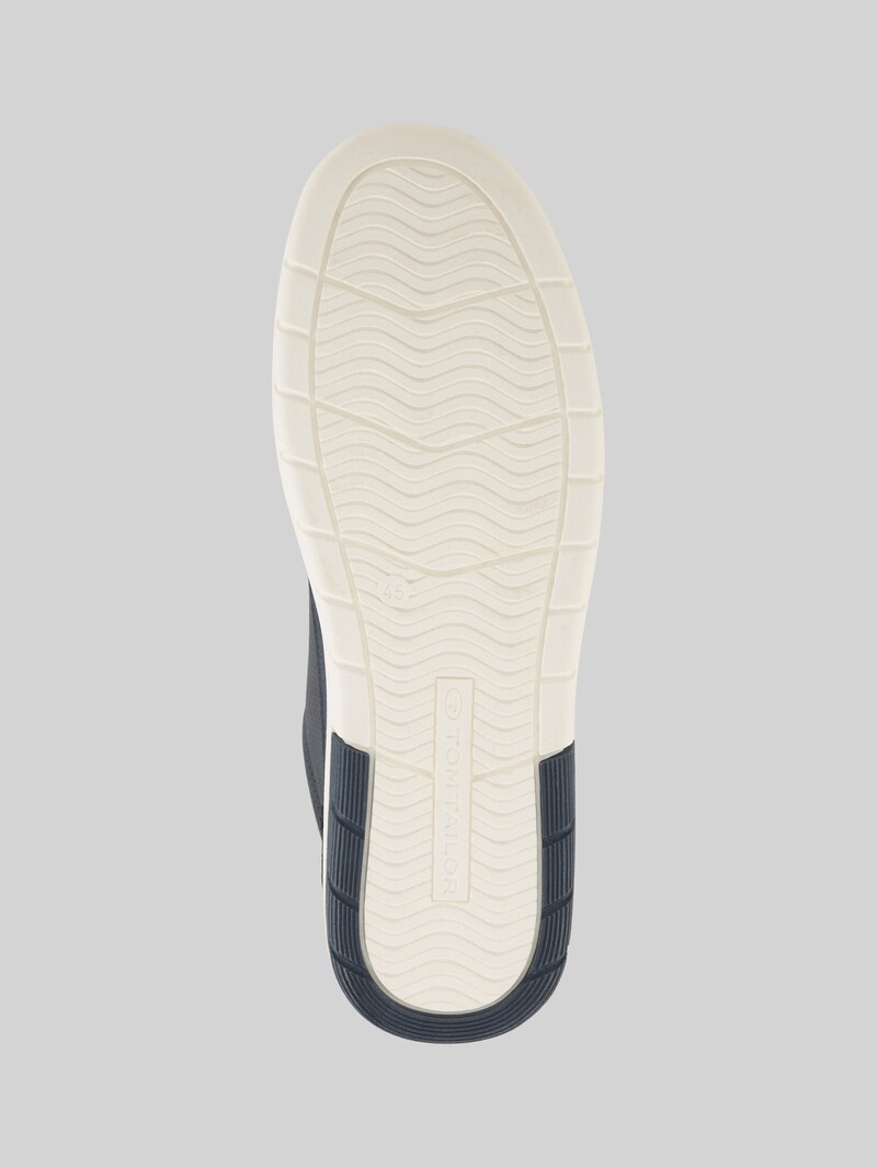 Tom Tailor Sneaker aus strukturiertem Lederimitat - Navy