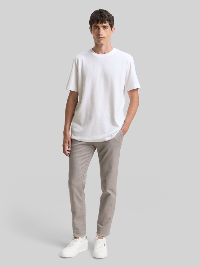 Tom Tailor Piqué T-Shirt mit Stretch - White