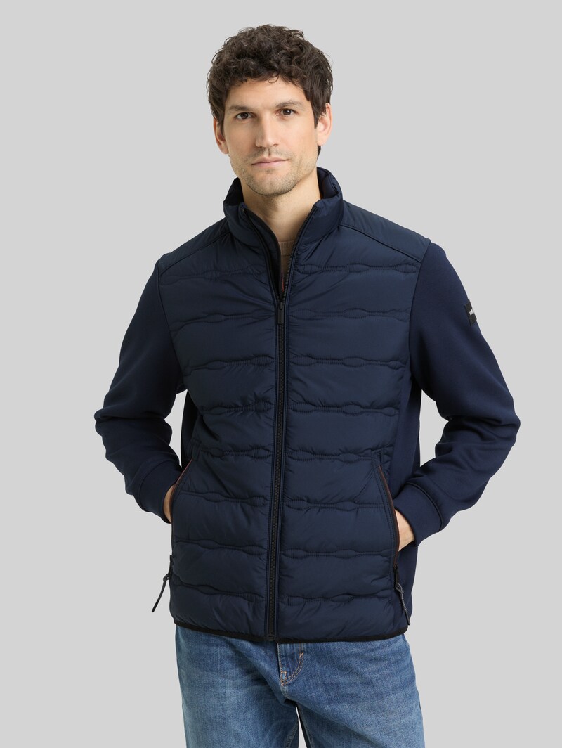 Tom Tailor Lightweight Hybrid Jacke mit Stehkragen - Sky Captain Blue Tom Tailor Lightweight Hybrid Jacke mit Stehkragen - Sky Captain Blue
