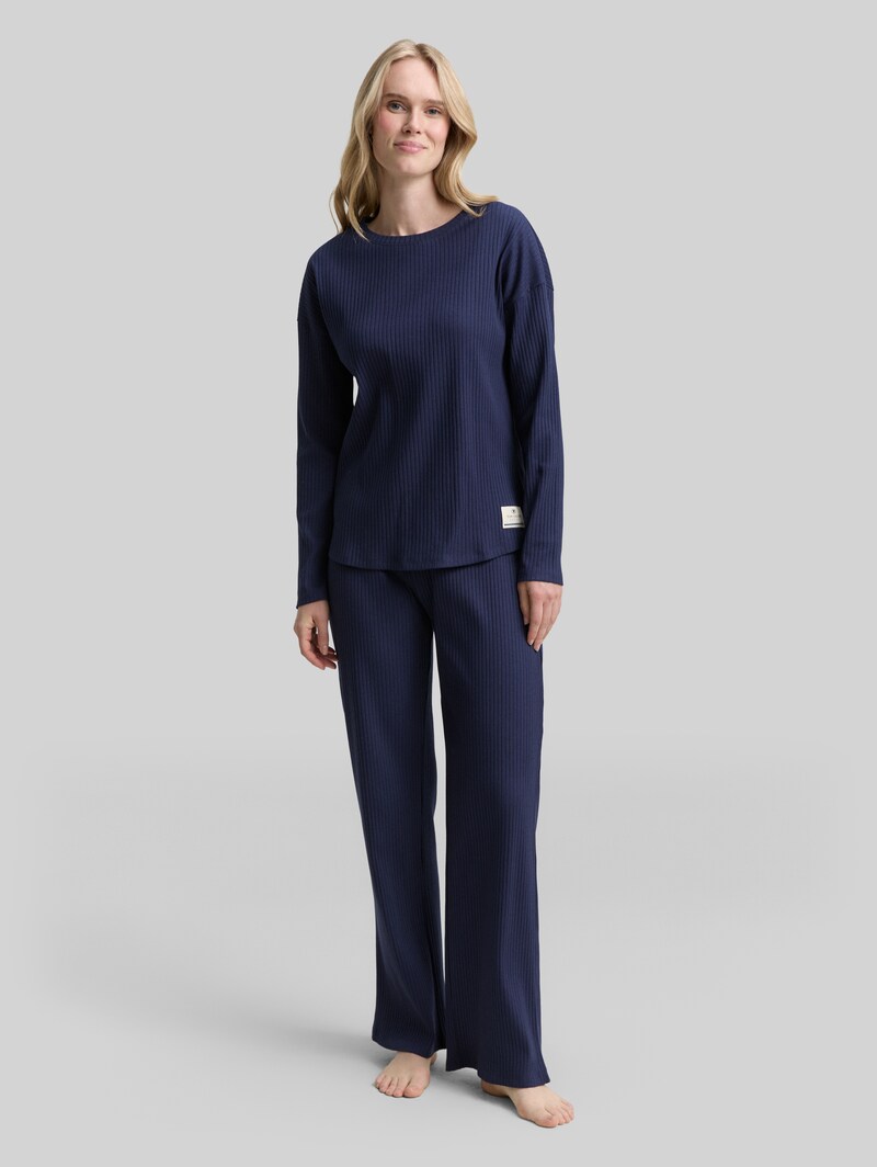 Tom Tailor Basic Pyjama-Set - Blue-medium-solid Tom Tailor Basic Pyjama-Set - Blue-medium-solid
