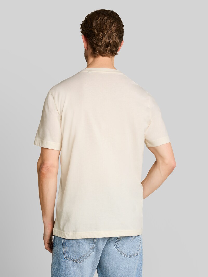 Tom Tailor Henley T-Shirt im Used-Look - Gardenia White
