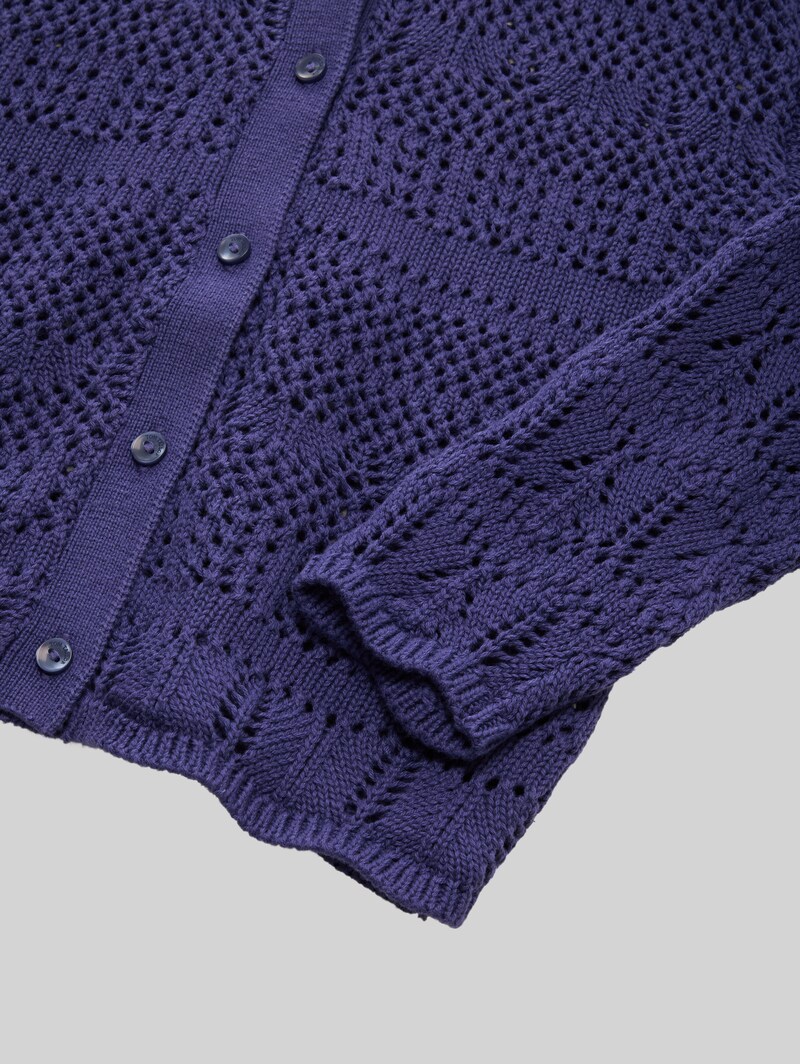 Tom Tailor Cardigan mit Lochmuster - Dark Blue Harbor