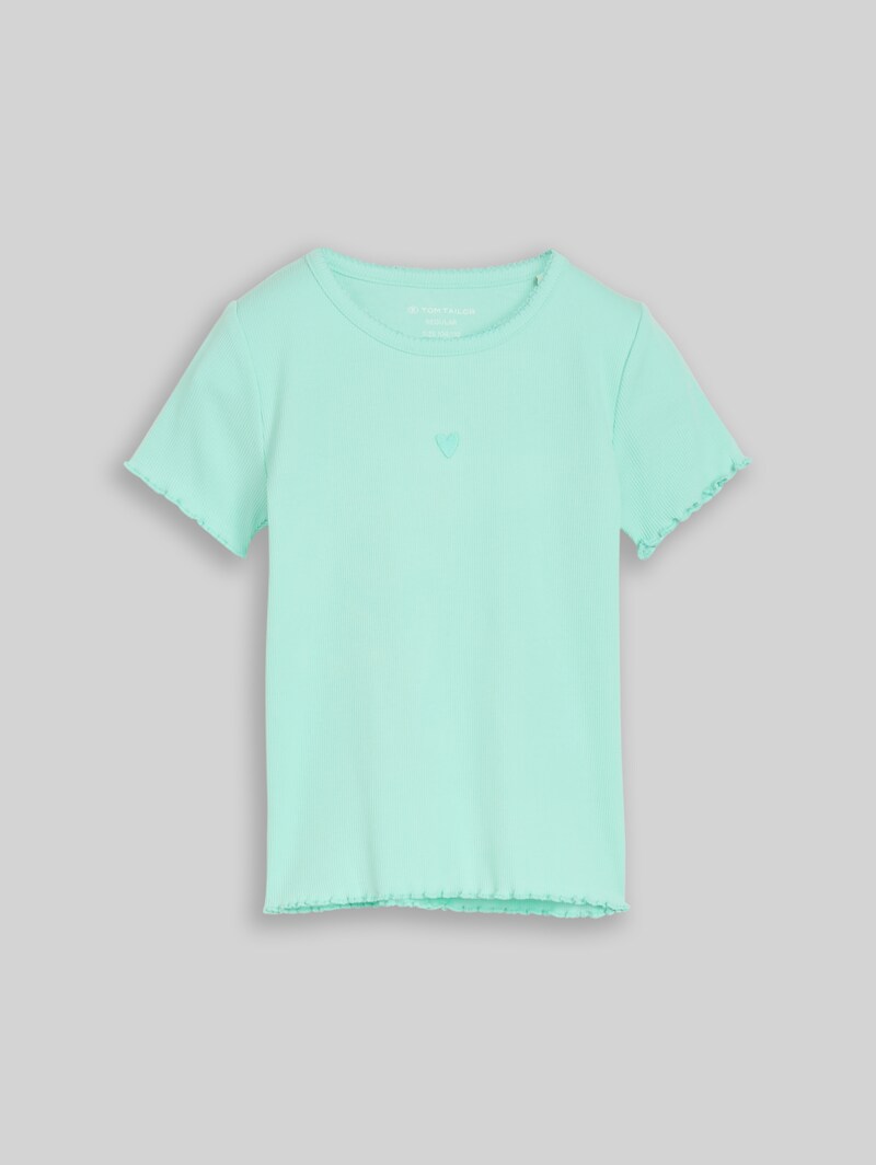Tom Tailor T-Shirt mit Stickerei - Light Mint