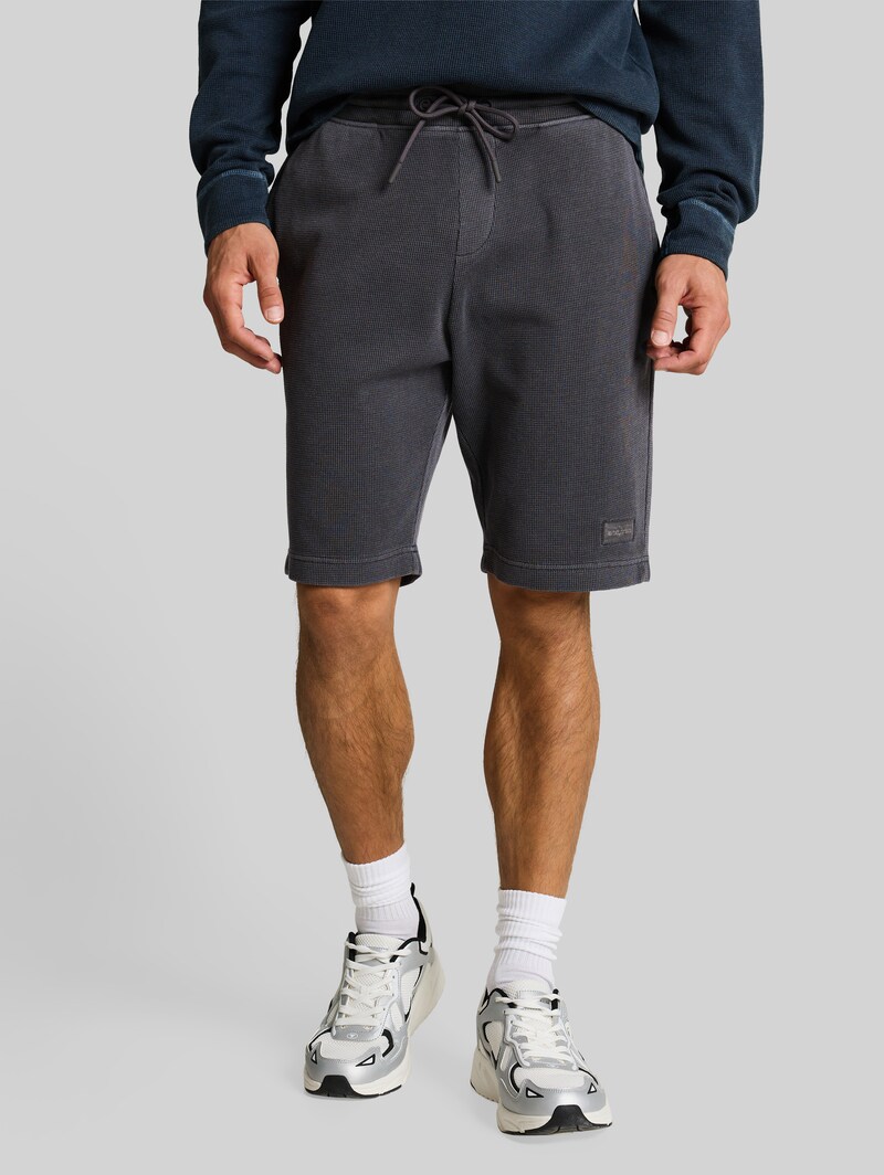 Tom Tailor Shorts mit Waffelstruktur - Tarmac Grey
