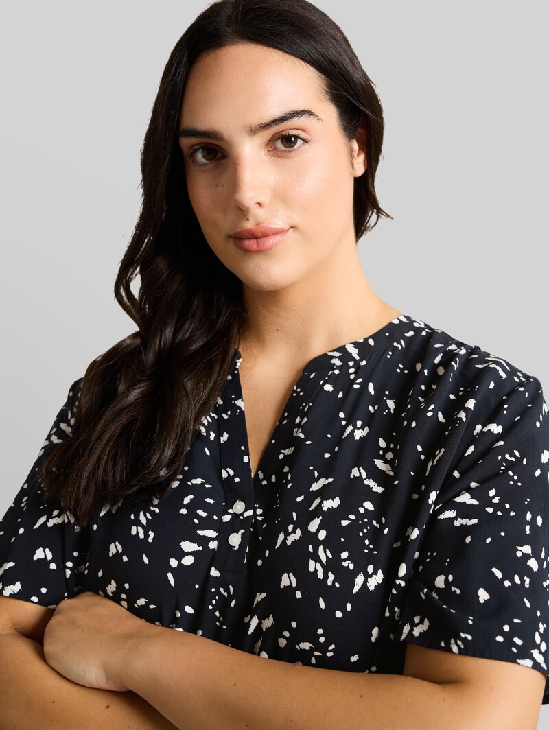 Tom Tailor Plus Size - Bluse mit Muster - Navy Dot