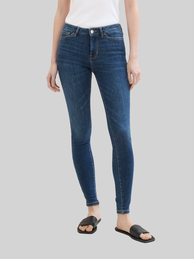 Tom Tailor TTNELA EXTRA SKINNY Jeans mit Superstretch - Used Mid Stone Blue Denim