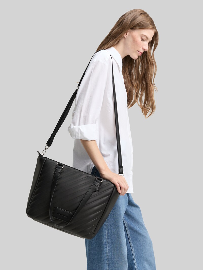 Tom Tailor TTMIRELA L Shopper mit Wattierung - Schwarz / Black