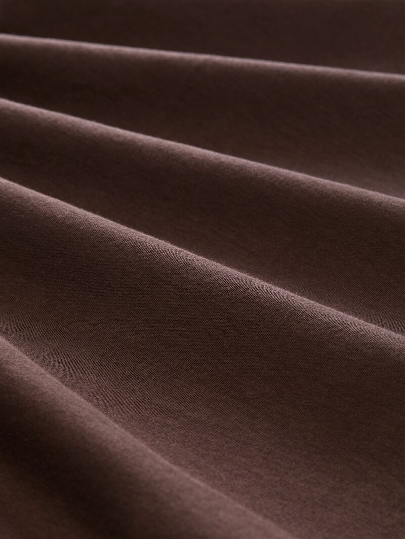 Tom Tailor Basic Langarmshirt aus Baumwolle - Java Dark Brown