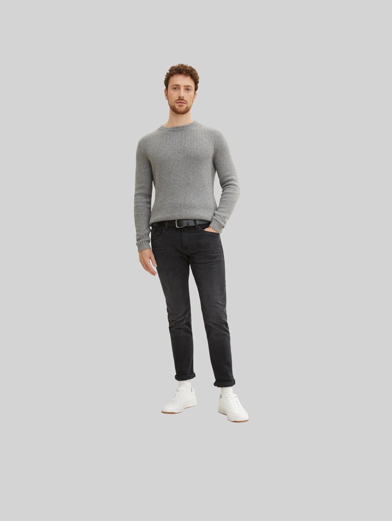Tom Tailor TTSCOTT Ledergürtel mit eckiger Dornschließe - Black Uni