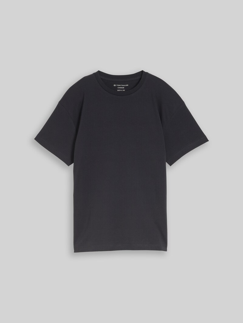 Tom Tailor Oversize T-Shirt mit Rückenprint - Coal Grey
