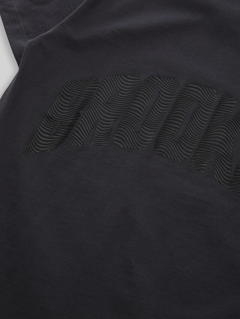 Tom Tailor Oversize T-Shirt mit Rückenprint - Coal Grey