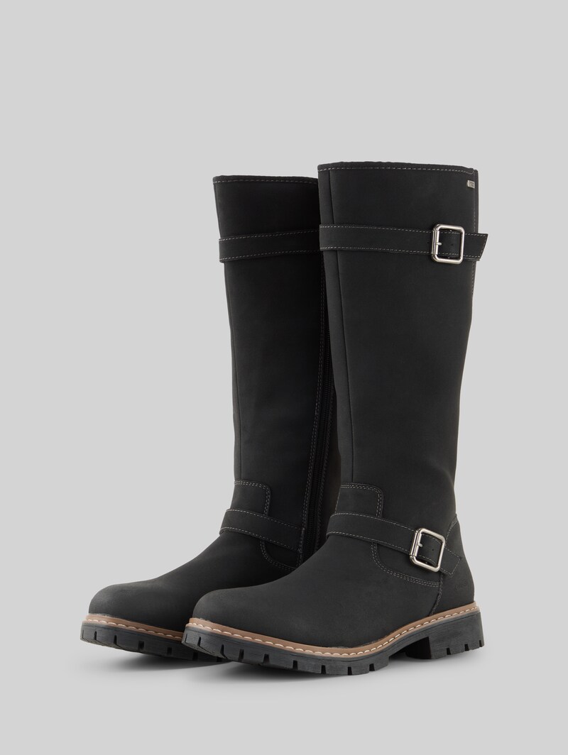 Tom Tailor Stiefel mit Schnallen-Detail - Black