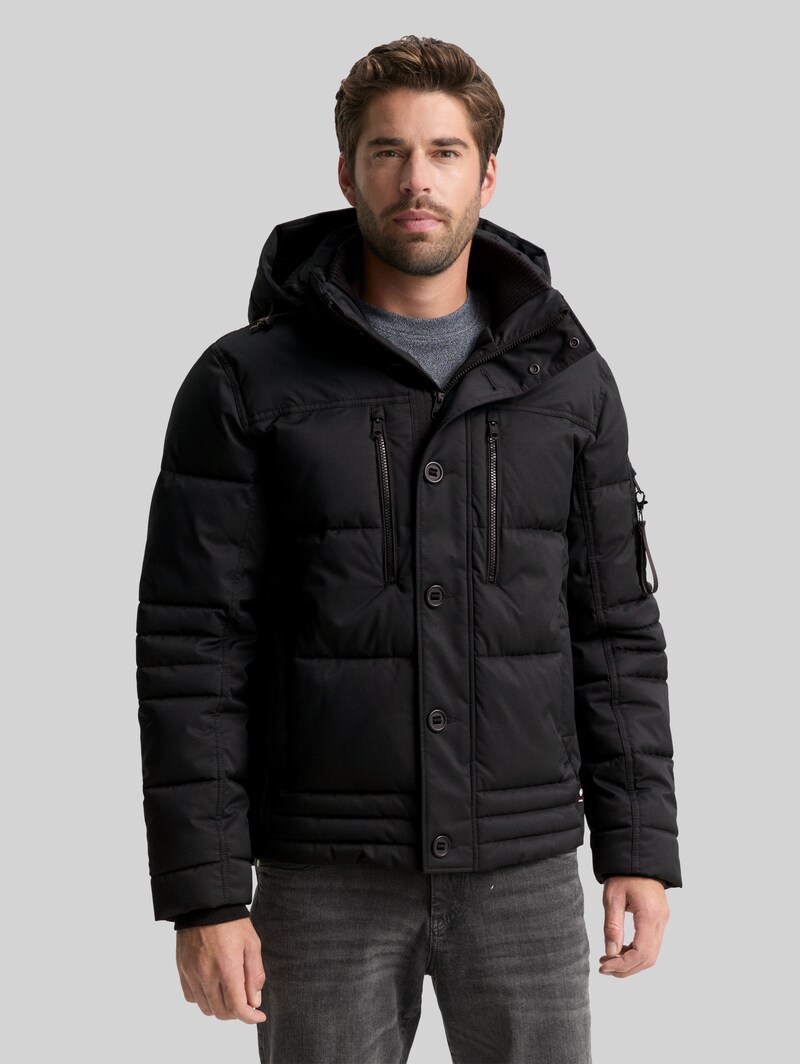 Tom Tailor Puffer-Jacke mit abnehmbarer Kapuze - Black Tom Tailor Puffer-Jacke mit abnehmbarer Kapuze - Black