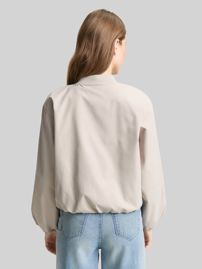 Tom Tailor Bomberjacke aus wasserabweisendem Material - Cloud Grey
