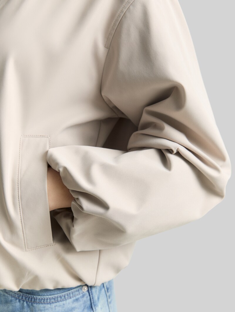 Tom Tailor Bomberjacke aus wasserabweisendem Material - Cloud Grey