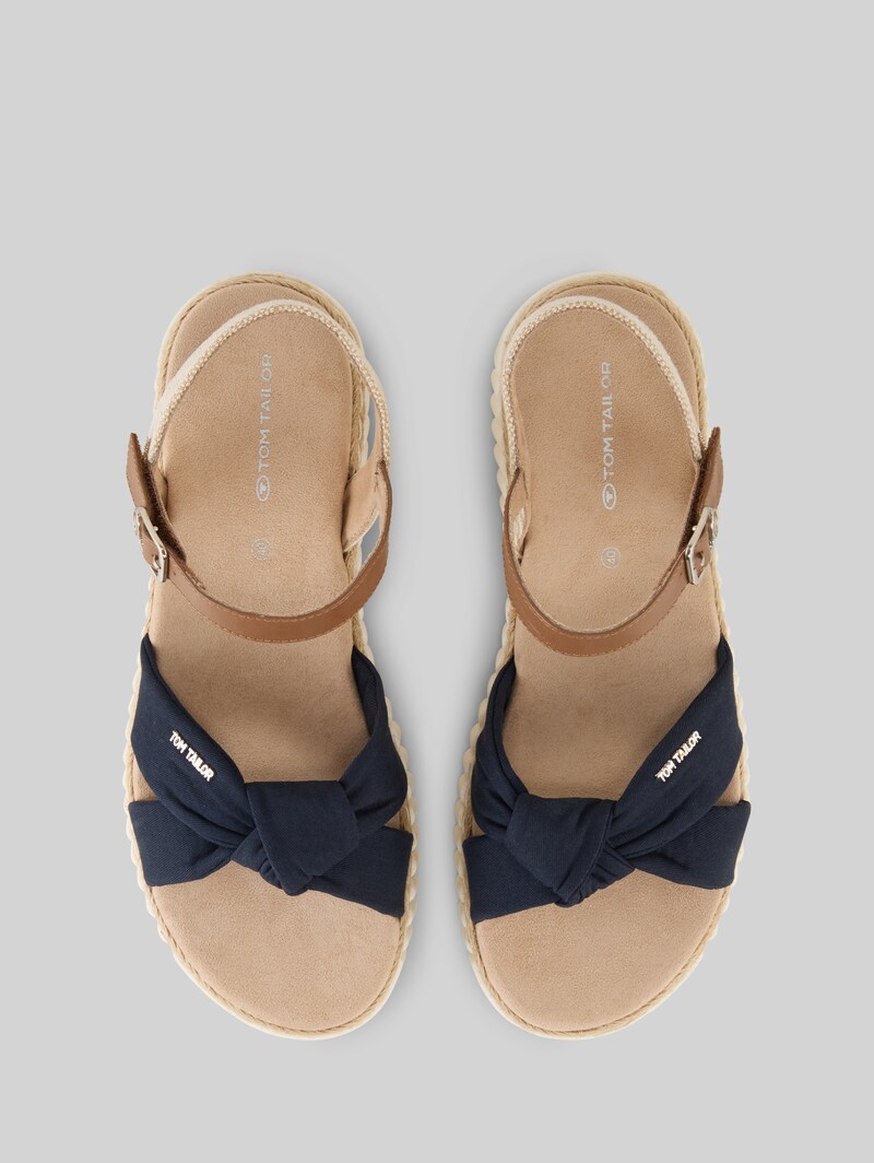 Tom Tailor Sandalen mit Bast-Details - Navy