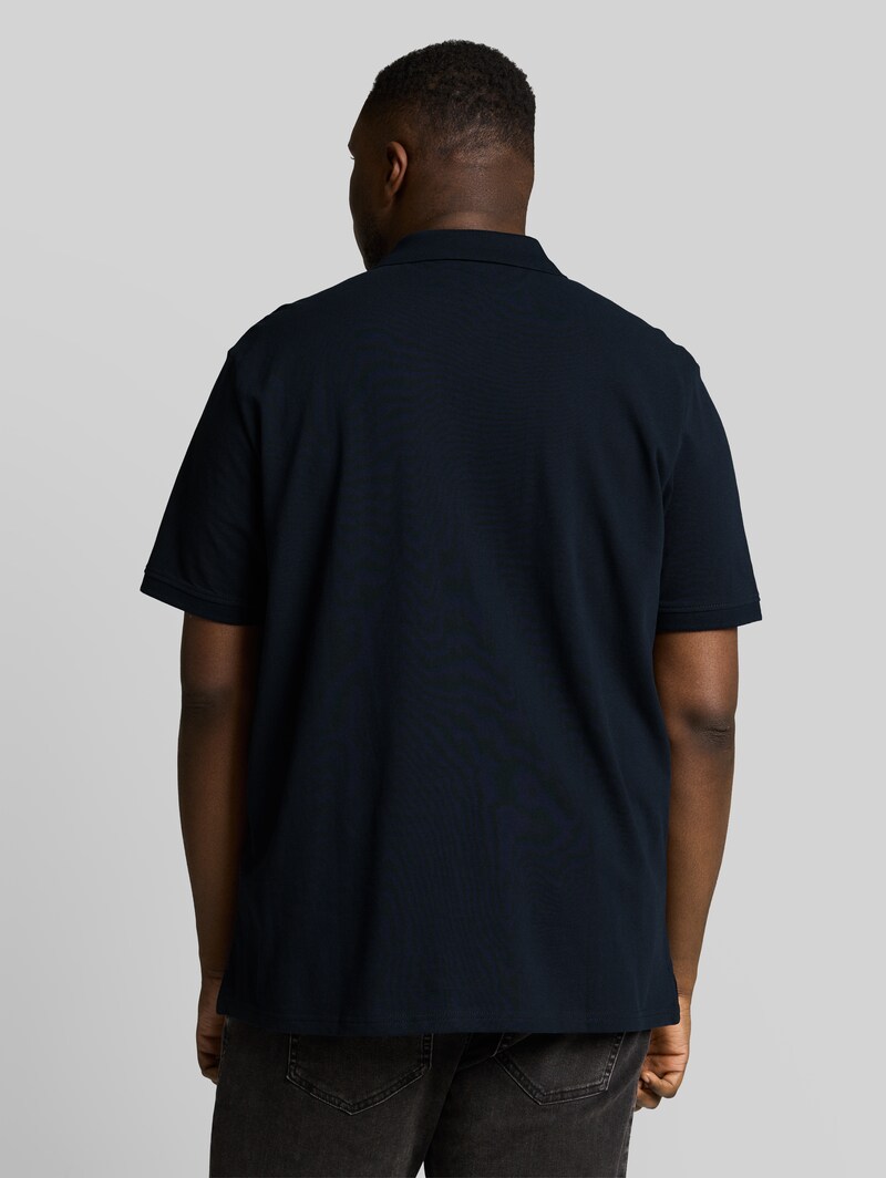 Tom Tailor Plus Size - Piqué Poloshirt mit Logo-Stickerei - Sky Captain Blue